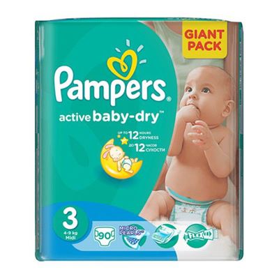 Pampers active baby Scutece Marimea 3 4-9 Kg 90 bucati