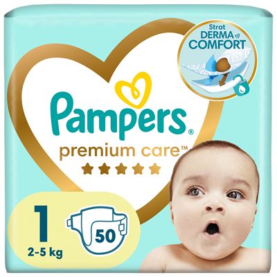 Pampers Scutece Premium Care Mărimea 1 2-5kg 50 bucati