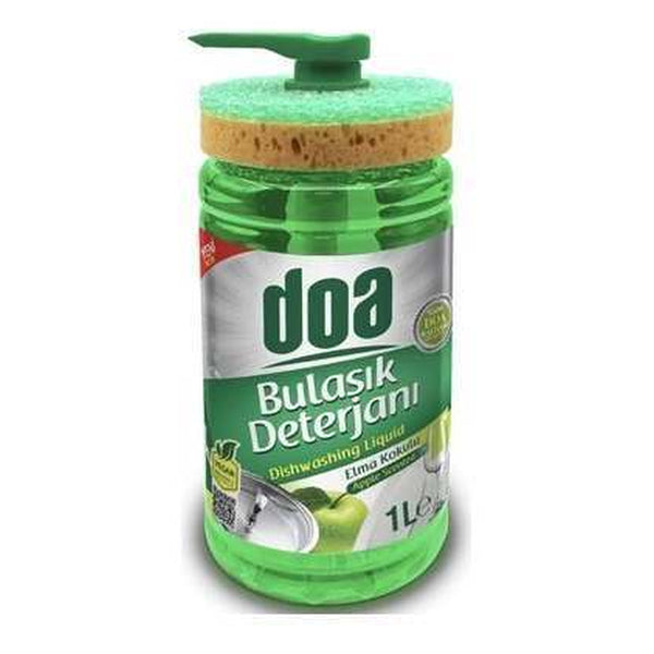 Doa Apple Dishwashing Liquid with Pump and Sponge 1 L