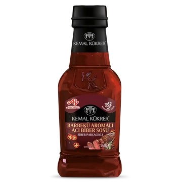 Kemal Kükrer Spicy Sauce with Hot Pepper Pieces and BBQ Flavor 260 g