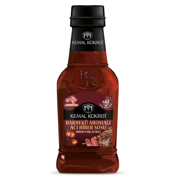 Kemal Kükrer Spicy Sauce with Hot Pepper Pieces and BBQ Flavor 260 g