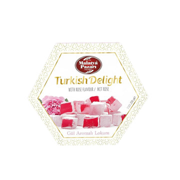 Malatya Pazarı Traditional Turkish Delight – Vegan, Made in Türkiye, 250 g - Rose