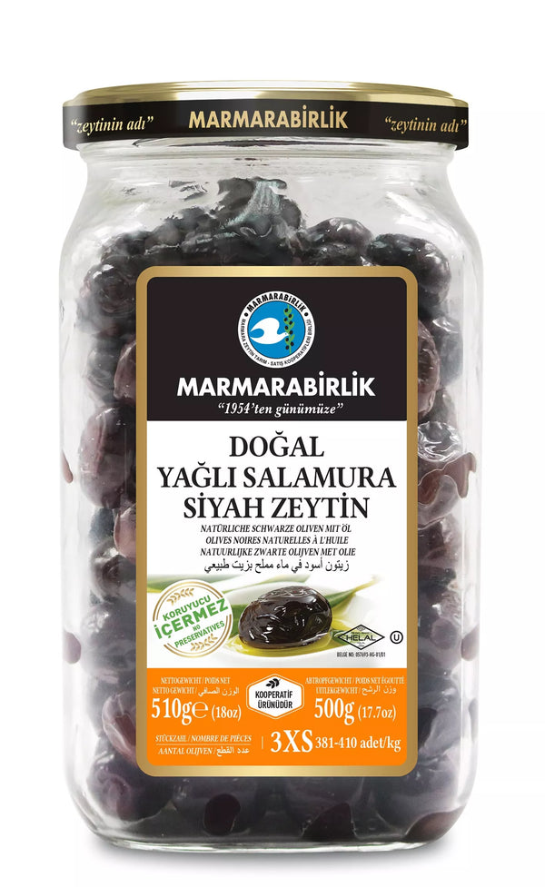 Marmarabirlik Marmara Black Olives 381-410 3XS 500 g
