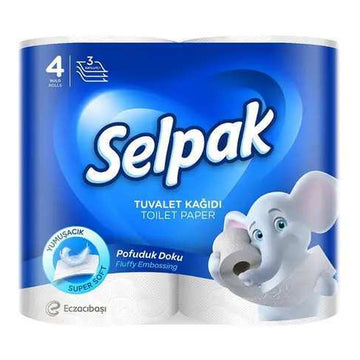 Selpak 3-Ply Toilet Paper 4 Rolls