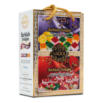 Anadolu Mixed Turkish Delight Set 4 Pcs/Set 400 g
