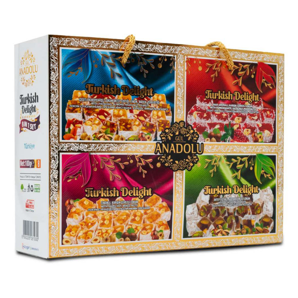 Anadolu Mixed Turkish Delight Set 8 Pcs/Set 800 g
