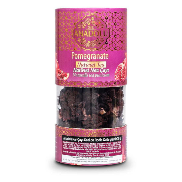 Anadolu Pomegranate & Hibiscus Herbal Tea Cylinder Tin 75 g