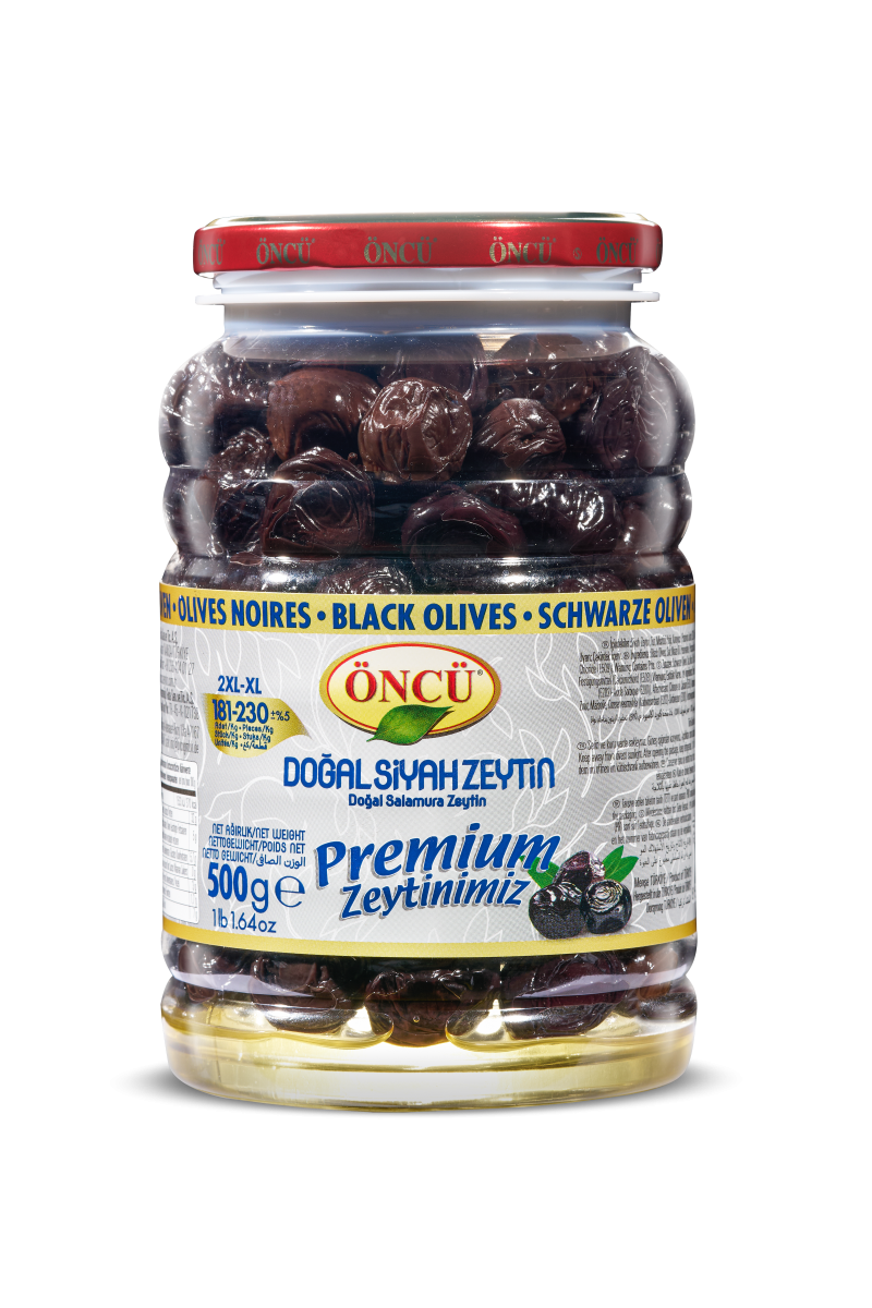 Öncü Gemlik Black Olives 2XL-XL 181/230 500 g