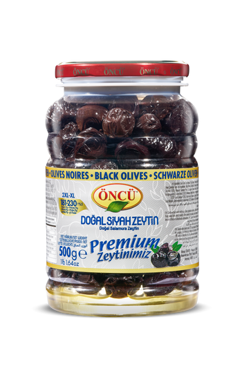 Öncü Gemlik Black Olives 2XL-XL 181/230 500 g