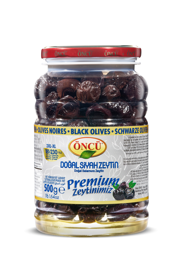 Öncü Gemlik Black Olives 2XL-XL 181/230 500 g