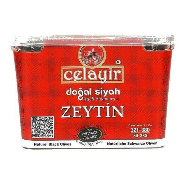 Celayir Zeytin Celayir Dehydrated Black Olives in Oil, 321-380 XS-2XS, 400 g