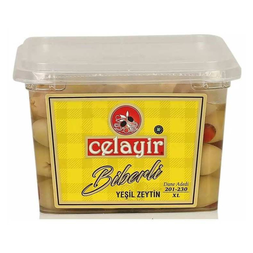 Celayir Zeytin Green Olives With Peppers 201-230 400 g Celayir