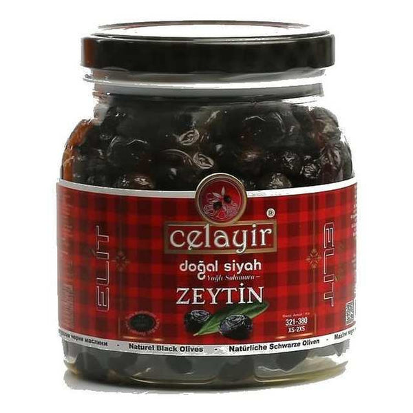 Celayir Zeytin Celayir Dehydrated Black Olives in Oil, XS-2XS 321-380, 1 kg