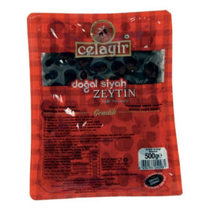 Celayir Zeytin Black Olives in Oil 321-380 500 g Celayir