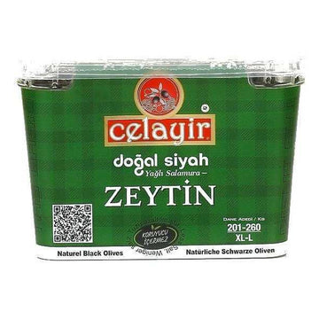 Celayir Zeytin Celayir Dehydrated Black Olives in Oil, 201-260, XL-L, 400 g