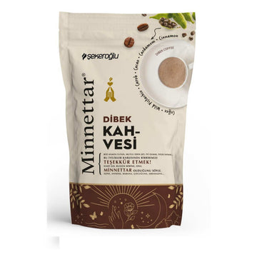 Şekeroğlu Minnettar Dibek Coffee – Stone-ground Turkish Coffee with Carobs and Spices, 165 g