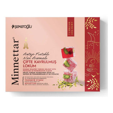 Şekeroğlu Turkish Delight with Double Pistachio and Pomegranate 300 g