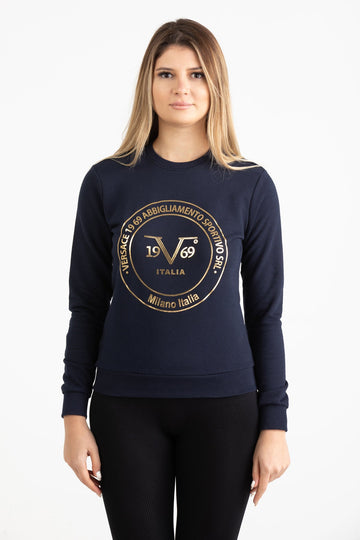 Hanorac cu imprimeu Versace 19.69 Abbigliamento Sportivo Milano Italia bleumarin