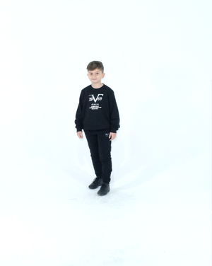 Set Trening Versace 19.69 Abbigliamento Sportivo Milano Italia Junior Negru și Argintiu