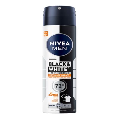 NIVEA Deodorant Spray Men Black & White Ultimate Impact 150 ml