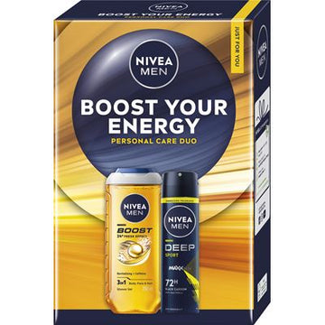Men Set Cadou Boost Your Energy Gel de Duș + Deodorant Spray