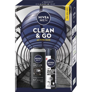 Set Cadou Bărbați Clean & Go Gel de Duș + Deodorant Spray